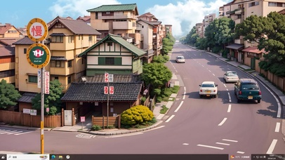 4K唯美治愈街道主题