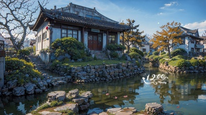 4K唯美治愈古风园林庭院