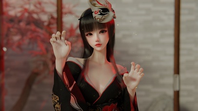 4K性感古风和服少女