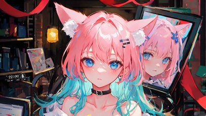 4K可爱清纯猫耳少女