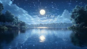湖中月