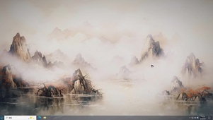 孤舟渡远-桌面主题