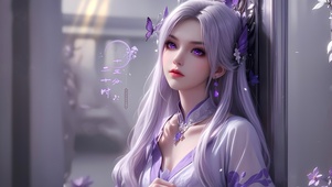 唯美古风忧郁美女
