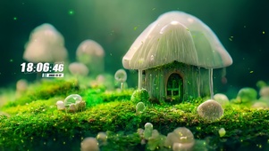 护眼蘑菇绿景