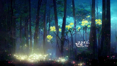 4k 唯美梦幻森林之夜