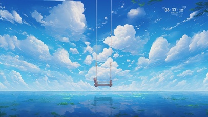 4k天空之境荡秋千