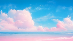 梦幻粉色天空