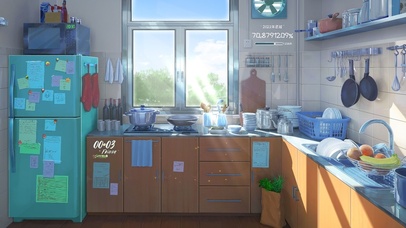 4K 唯美阳光厨房