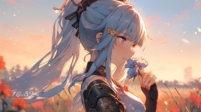 神里绫华 夕阳下