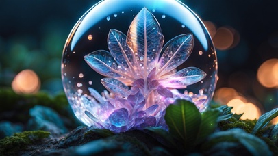 祈愿梦想成真的水晶花