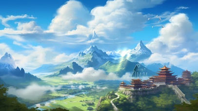 云雾缥缈的山谷