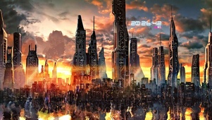 4k 日落未来科技城
