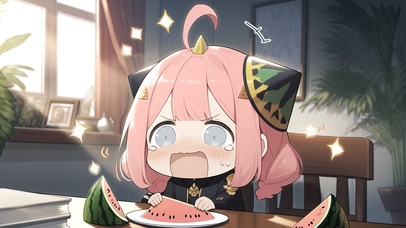 阿尼亚不会吃西瓜