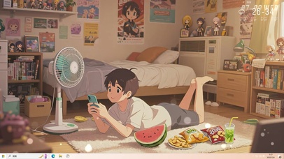 放暑假啦 宅在家里 好舒服