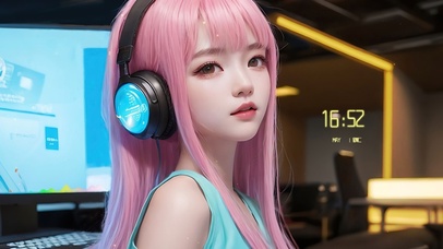 4K清纯气质电竞少女