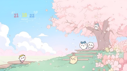 Chiikawa樱花树下の邂逅