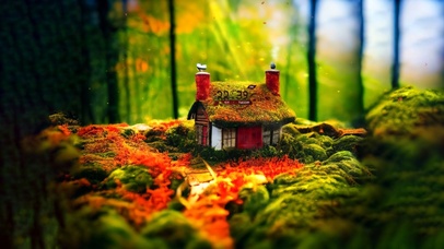 4k 治愈唯美秋林阳光小屋