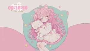 熟睡的猫猫女孩