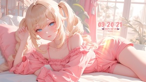 游戏双马尾睡衣女孩