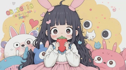 抱草莓的小可爱