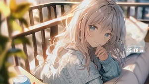 阳台清纯少女
