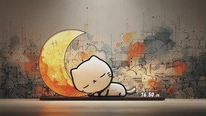 失眠的猫咪