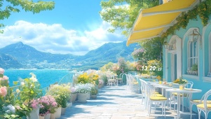 护眼海边餐厅