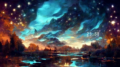 4k 唯美梦幻秘境流光天空