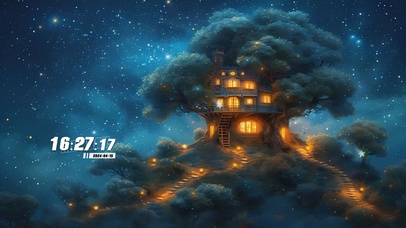 护眼树木星空绿景