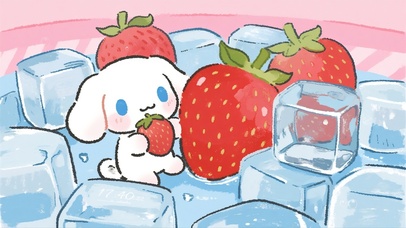 草莓冰块里的玉桂狗