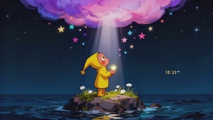 治愈七彩许愿星