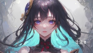 古风长发精致少女