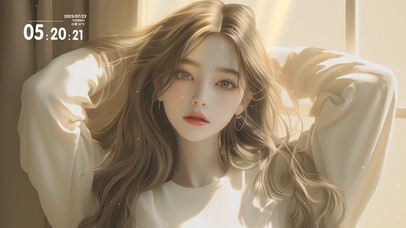 阳光下的慵懒女孩