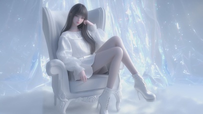 甜美可爱性感白丝大长腿女孩