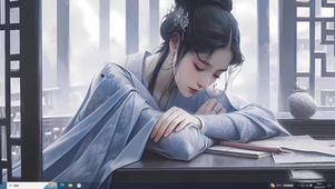 打瞌睡的女孩