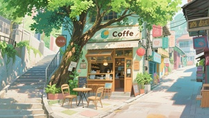 拐角的咖啡店
