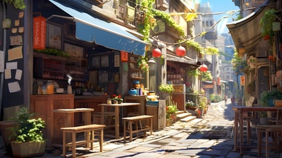 小巷中的温馨小店