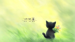 治愈猫咪背影