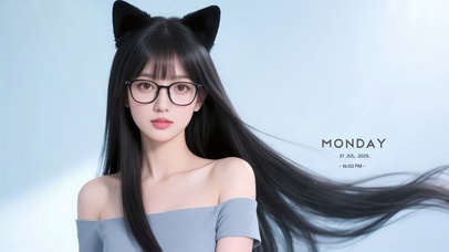 禁欲系长发猫耳女孩