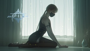 眼眸如碧海蓝天，清澈深邃