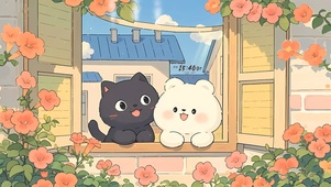治愈窗台猫咪