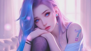 4K唯美可爱粉色系女孩