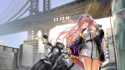 4k可爱机车女孩