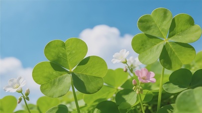 幸运降临清新桌面