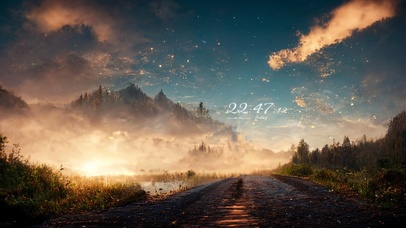 4k 唯美治愈梦幻山林星空