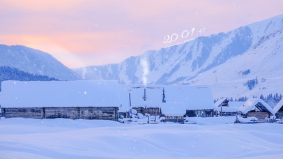 唯美治愈冬季木屋