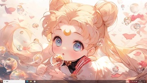 美少女吹泡泡1