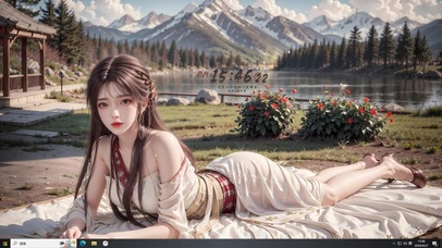 朦胧感古风美女