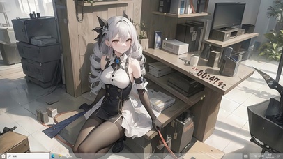 4k白发钻头黑丝纯欲美少女