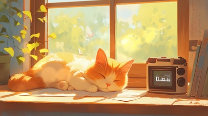 窗台上的小猫咪